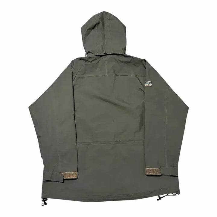 [BUNJANG] Millet Gore-Tex Khaki Brown Two-Way Windbreaker Jacket / MILLET 밀레 고어텍스 카키 브라운 투웨이 바람막이 자켓