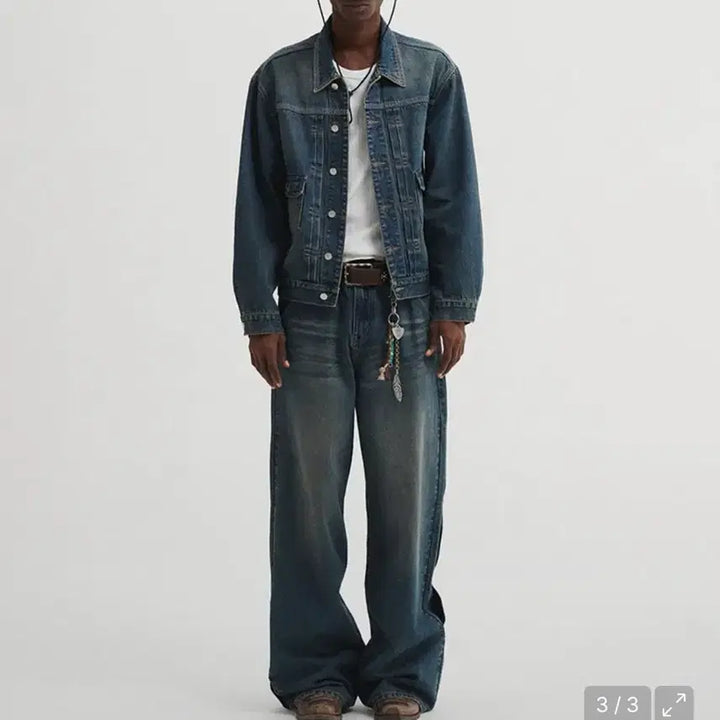 [BUNJANG] Dnsr Heritage Denim Setup Set (L) / Dnsr 헤리티지 데님 셋업L