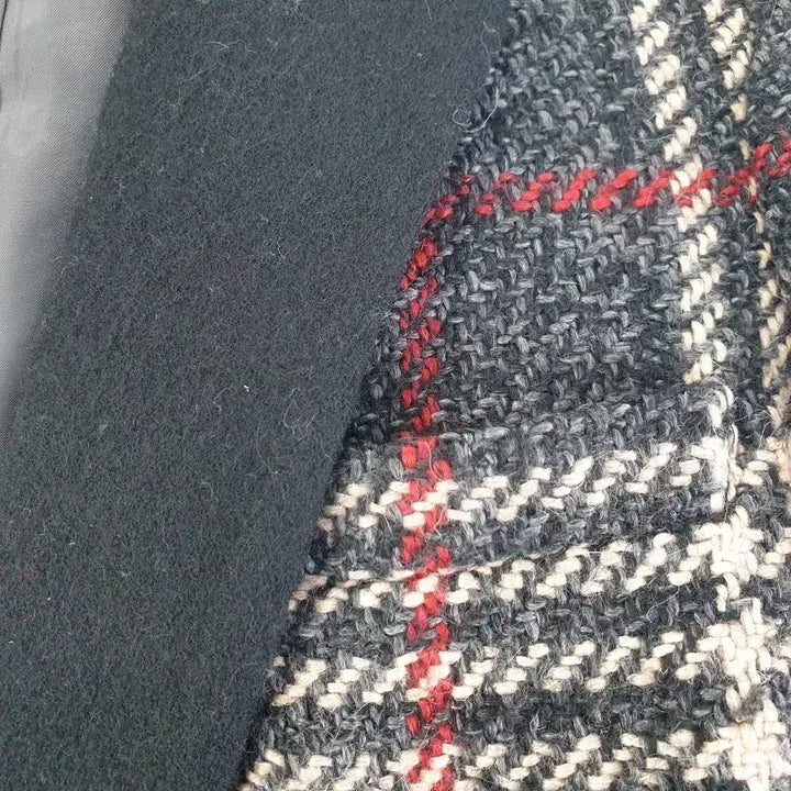 [BUNJANG] Joinus Women's Gray Check Long Coat / 조이너스 여성85-160 그레이 체크 롱코트 M1069