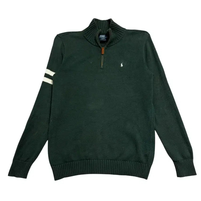 [BUNJANG] Polo Ralph Lauren Half-Zip Knit Sweater / 폴로 랄프로렌 반집업 니트 그린