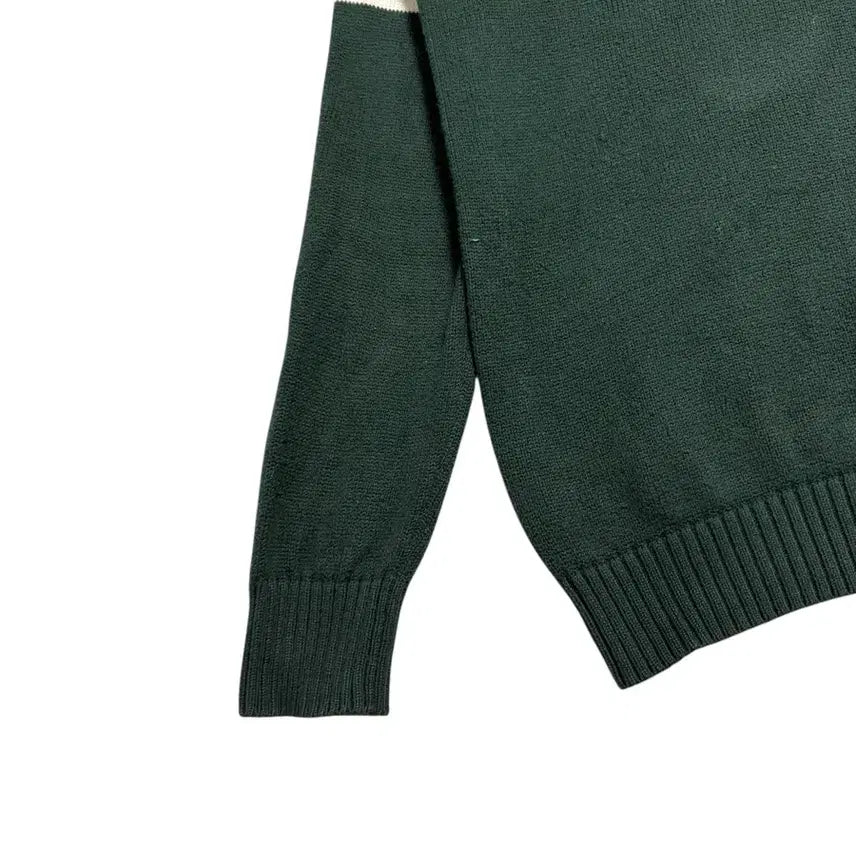 [BUNJANG] Polo Ralph Lauren Half-Zip Knit Sweater / 폴로 랄프로렌 반집업 니트 그린