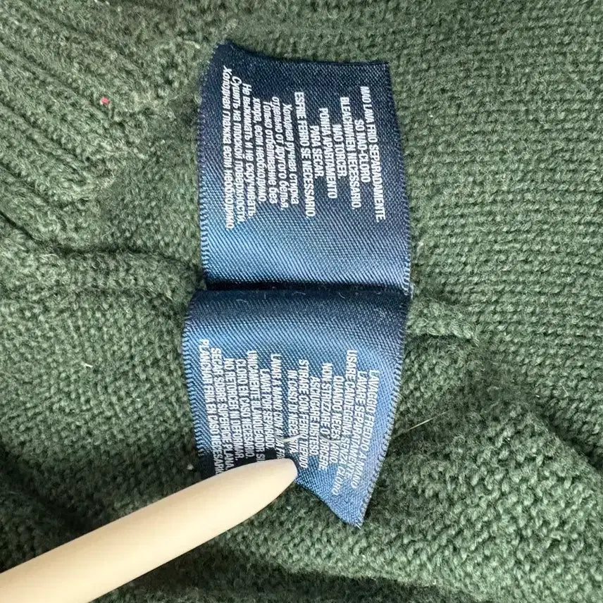 [BUNJANG] Polo Ralph Lauren Half-Zip Knit Sweater / 폴로 랄프로렌 반집업 니트 그린