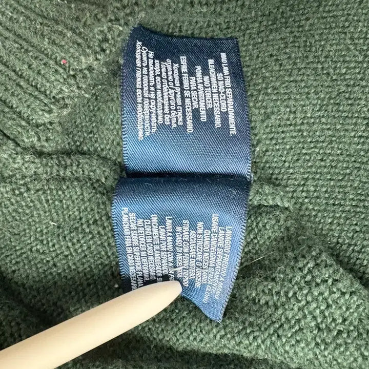 [BUNJANG] Polo Ralph Lauren Half-Zip Knit Sweater / 폴로 랄프로렌 반집업 니트 그린