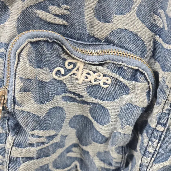 [BUNJANG] Apee Camo Denim Crop Jacket / Apee 에이피 이 데님 크롭 자켓