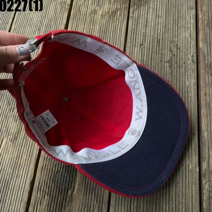 [BUNJANG] Wide Angle Red Ball Cap / 와이드앵글 볼캡 모자