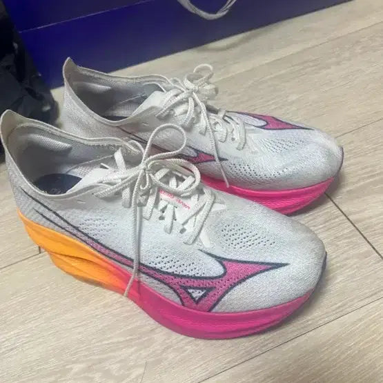 [BUNJANG] Mizuno Wave Rebellion Running Shoes / 미즈노 웨이브 리벨리온 러닝화 핑크/오렌지