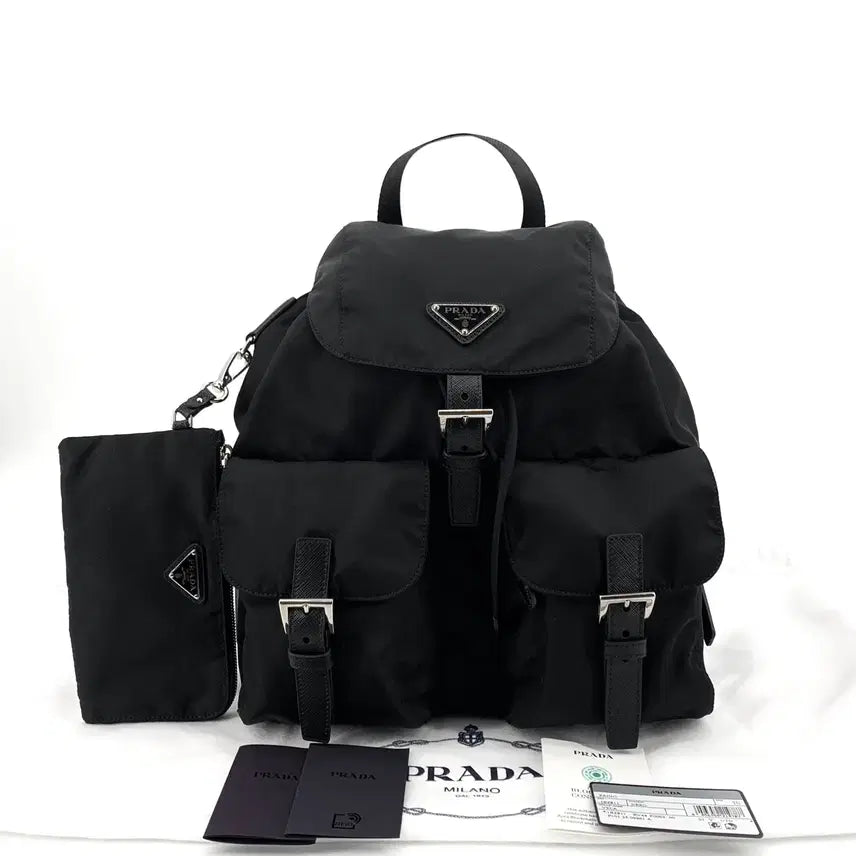 [BUNJANG] Prada Re-Nylon Triangle Logo Backpack Medium 1BZ811 / 프라다 리나일론 삼각로고 백팩 미듐 1BZ811