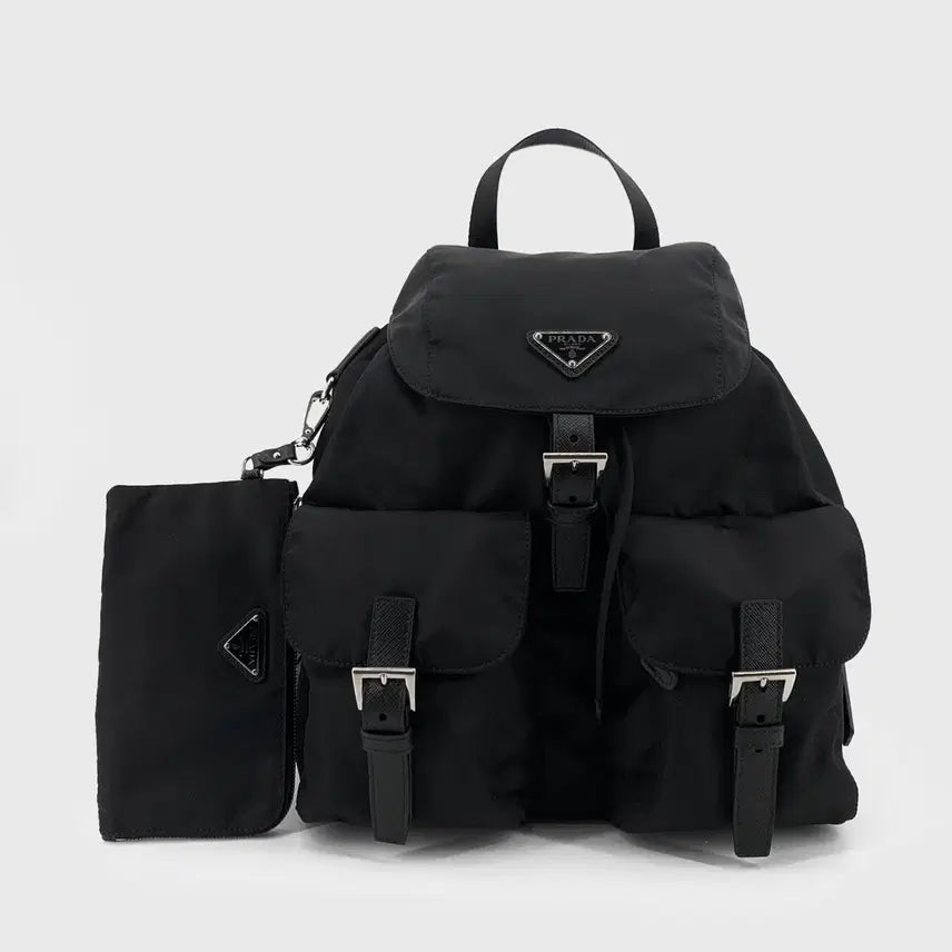 [BUNJANG] Prada Re-Nylon Triangle Logo Backpack Medium 1BZ811 / 프라다 리나일론 삼각로고 백팩 미듐 1BZ811