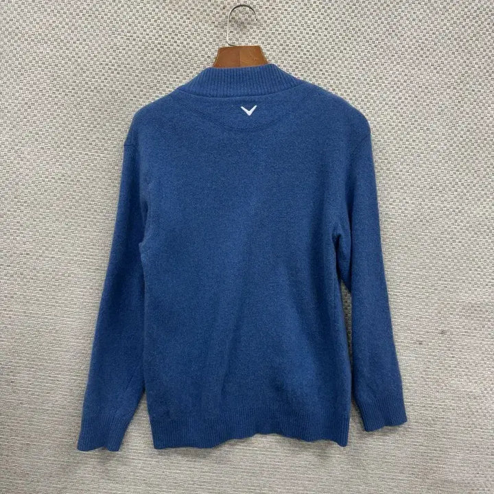 [BUNJANG] Callaway Golf Wool Cashmere Half-Zip Knit Sweater / 캘러웨이 골프 자수로고 울 캐시미어 반집업 니트 M A06806