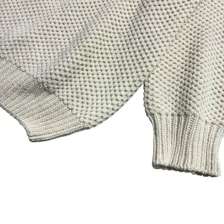 [BUNJANG] Beslow Ivory Knit Sweater / 비슬로우 카라 니트 아이보리