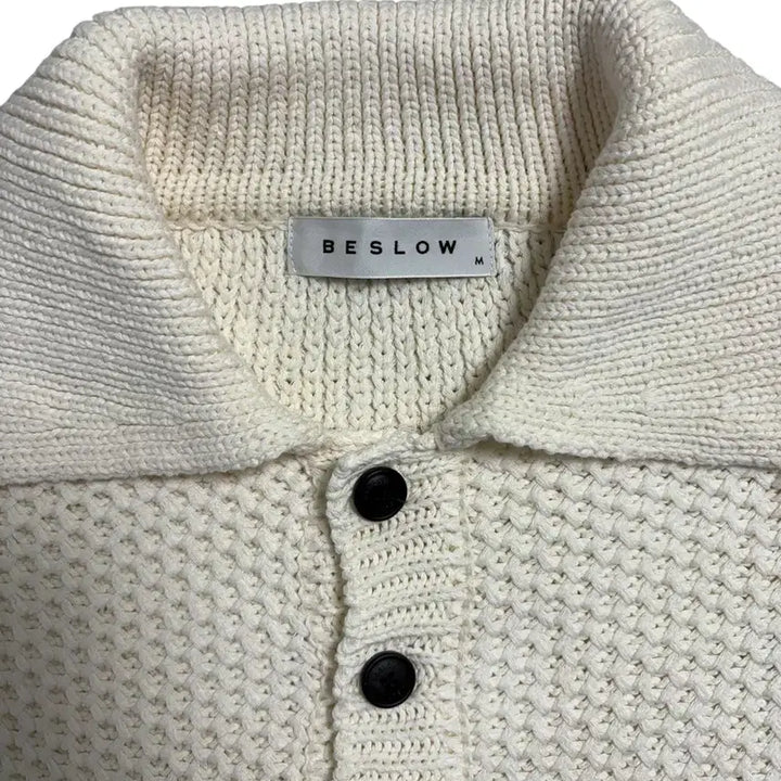 [BUNJANG] Beslow Ivory Knit Sweater / 비슬로우 카라 니트 아이보리