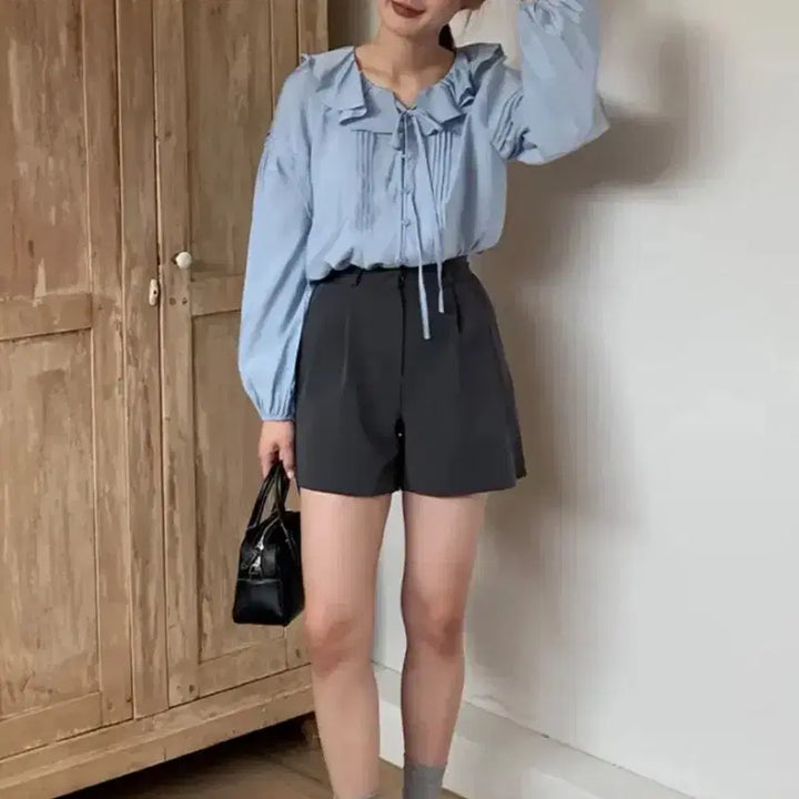 [BUNJANG] H.Da 3-part Slacks Charcoal M / (미착용) 에이치다 핀턱 3부 슬랙스 차콜 M