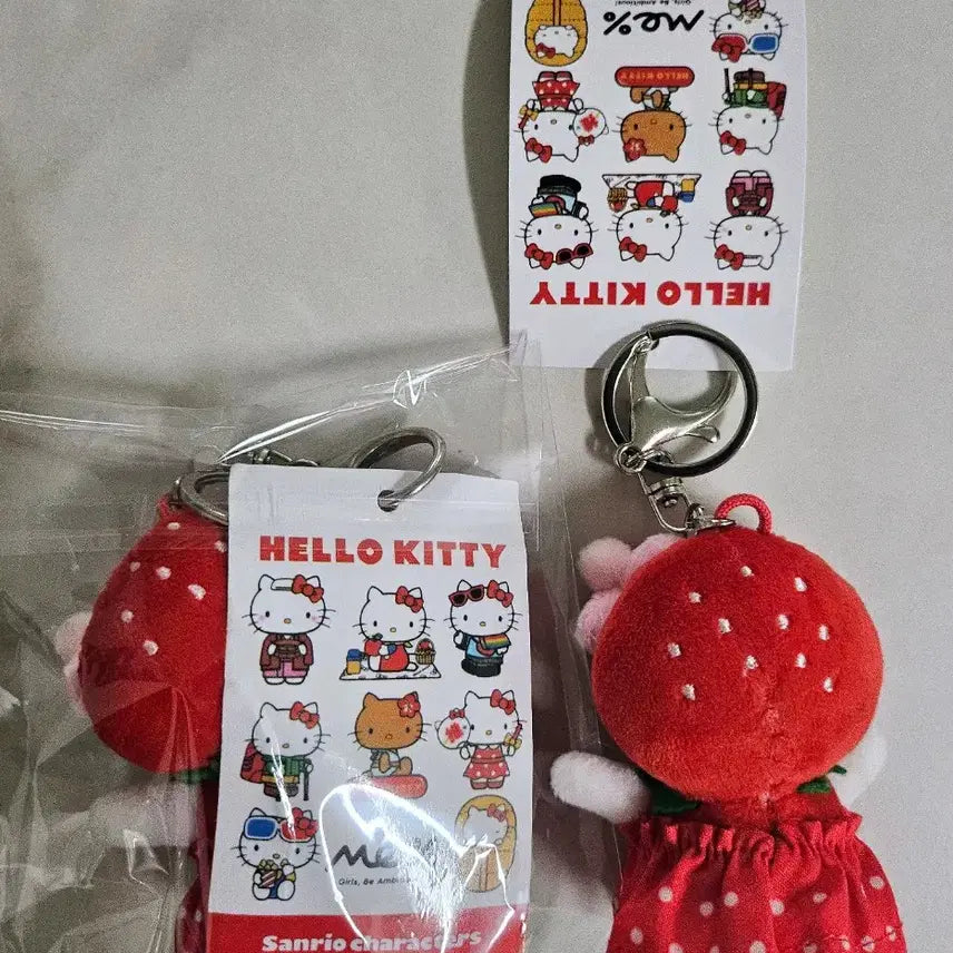 [BUNJANG] Hello Kitty Strawberry Doll Keychain / 헬로키티 딸기 인형 키링(개당가)