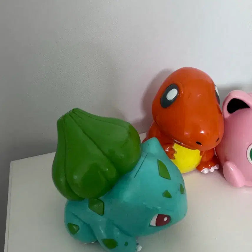 [BUNJANG] Vintage Pokemon Figure Bank Set / 고전 포켓몬스터 피규어 저금통 4종 (이상해씨/파이리/푸린/꼬북이)