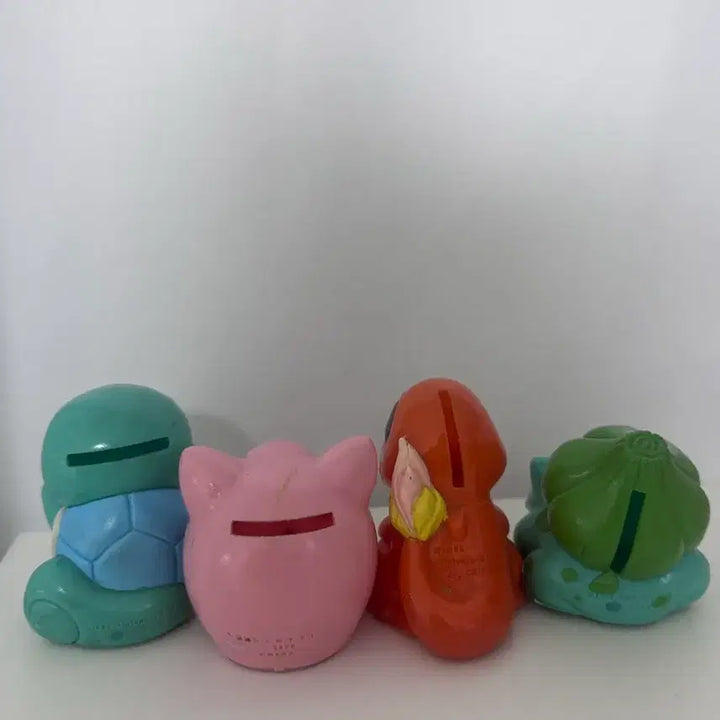 [BUNJANG] Vintage Pokemon Figure Bank Set / 고전 포켓몬스터 피규어 저금통 4종 (이상해씨/파이리/푸린/꼬북이)