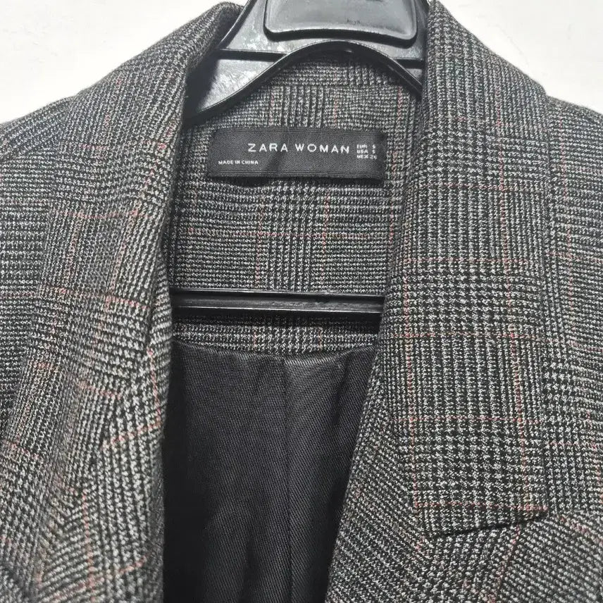 [BUNJANG] ZARA Women's Check Double Button Jacket / 자라 우먼 체크 더블 버튼 자켓