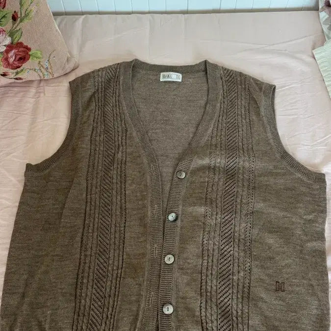 [BUNJANG] Daks Brown Knit Vest / 닥스 브라운 니트 조끼