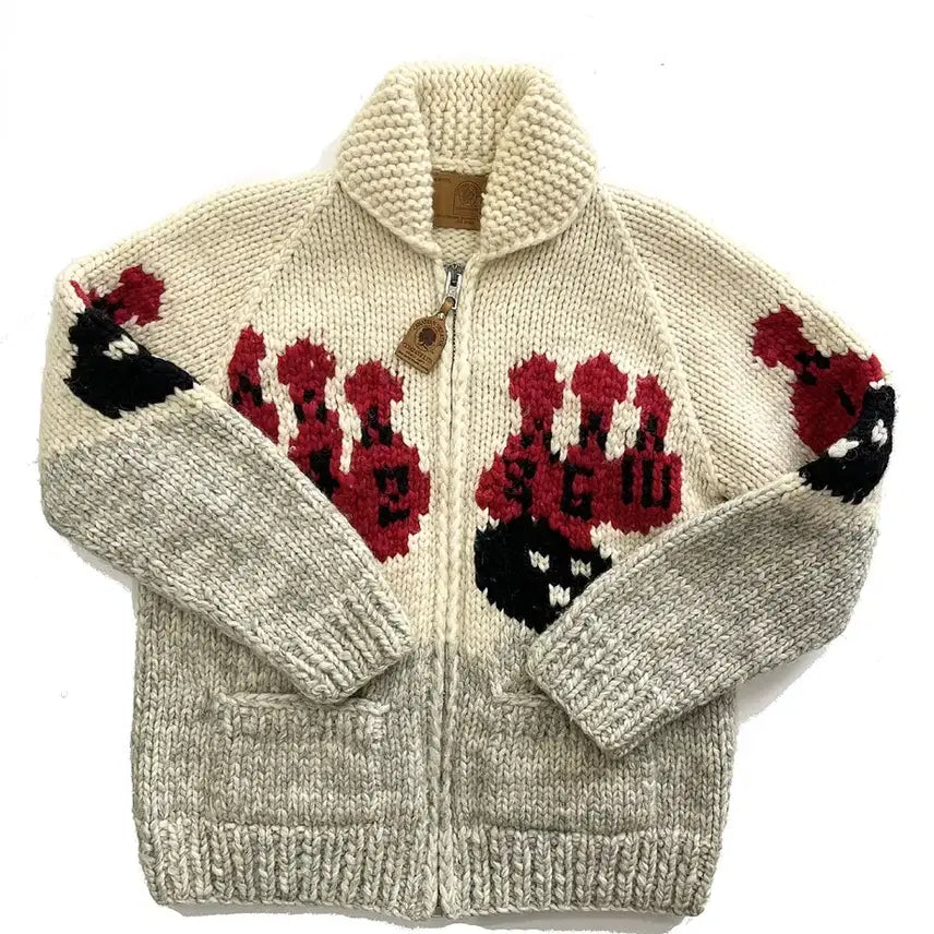 [BUNJANG] Canadian Sweater Company Bowling Pin Pattern Heavy Wool Sweater / 캐니디안 스웨터 코위찬