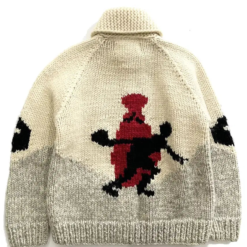 [BUNJANG] Canadian Sweater Company Bowling Pin Pattern Heavy Wool Sweater / 캐니디안 스웨터 코위찬