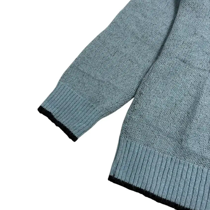 [BUNJANG] 아메스 로고 니트 스웨터 소라 / 아메스 로고 니트 스웨터 소라