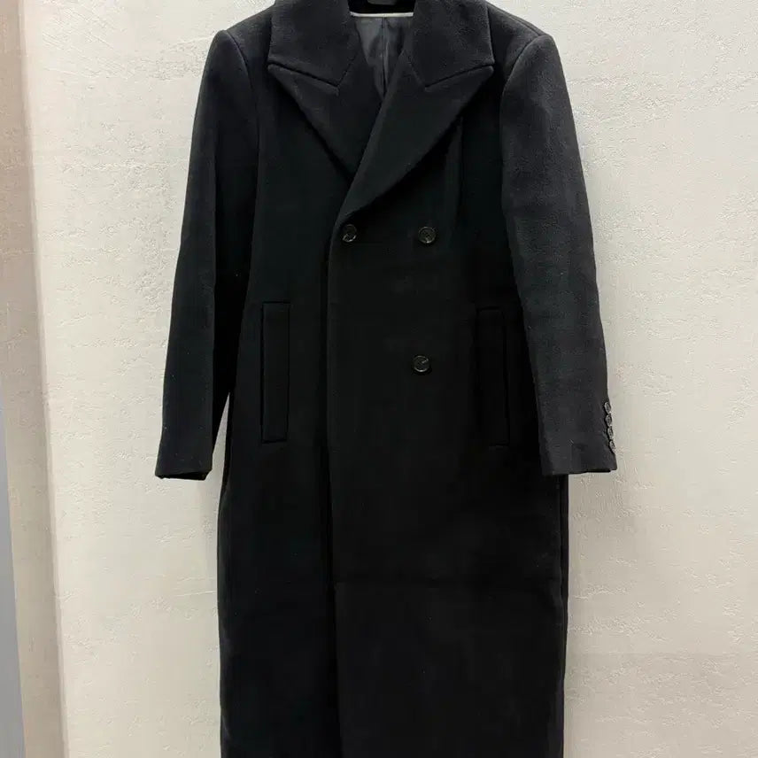 [BUNJANG] COS Menteco Wool Double Long Coat Black 36 / COS 맨테코 울 더블 롱코트 블랙 36