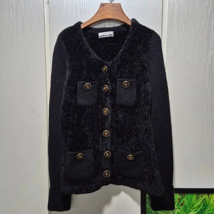 [BUNJANG] SCOT Black Gold Button Vintage Cardigan / (세일)JPN빈티지 SCOT 블랙 금장 단추 가디건