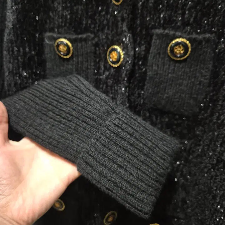 [BUNJANG] SCOT Black Gold Button Vintage Cardigan / (세일)JPN빈티지 SCOT 블랙 금장 단추 가디건