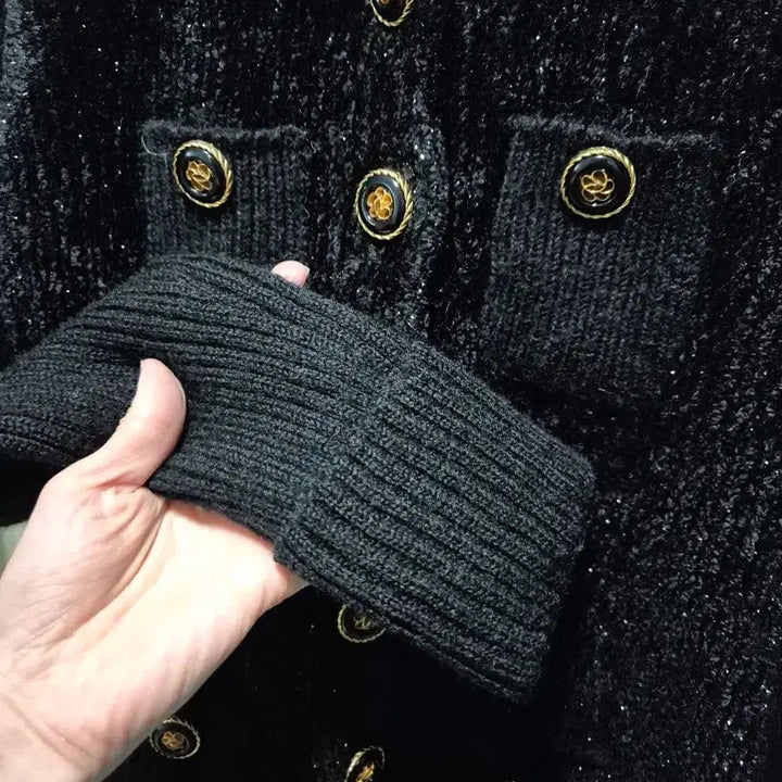 [BUNJANG] SCOT Black Gold Button Vintage Cardigan / (세일)JPN빈티지 SCOT 블랙 금장 단추 가디건