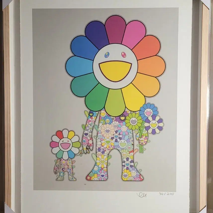 [BUNJANG] Takashi Murakami Print Edition Framed Art / 무라카미 다카시 그림액자 판화 에디션