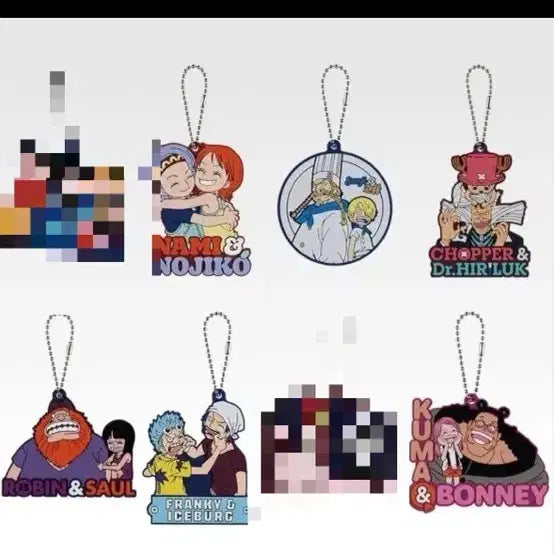 [BUNJANG] One Piece Character Rubber Keyring Set / 원피스 캐릭터 고무 키링 세트 I 상