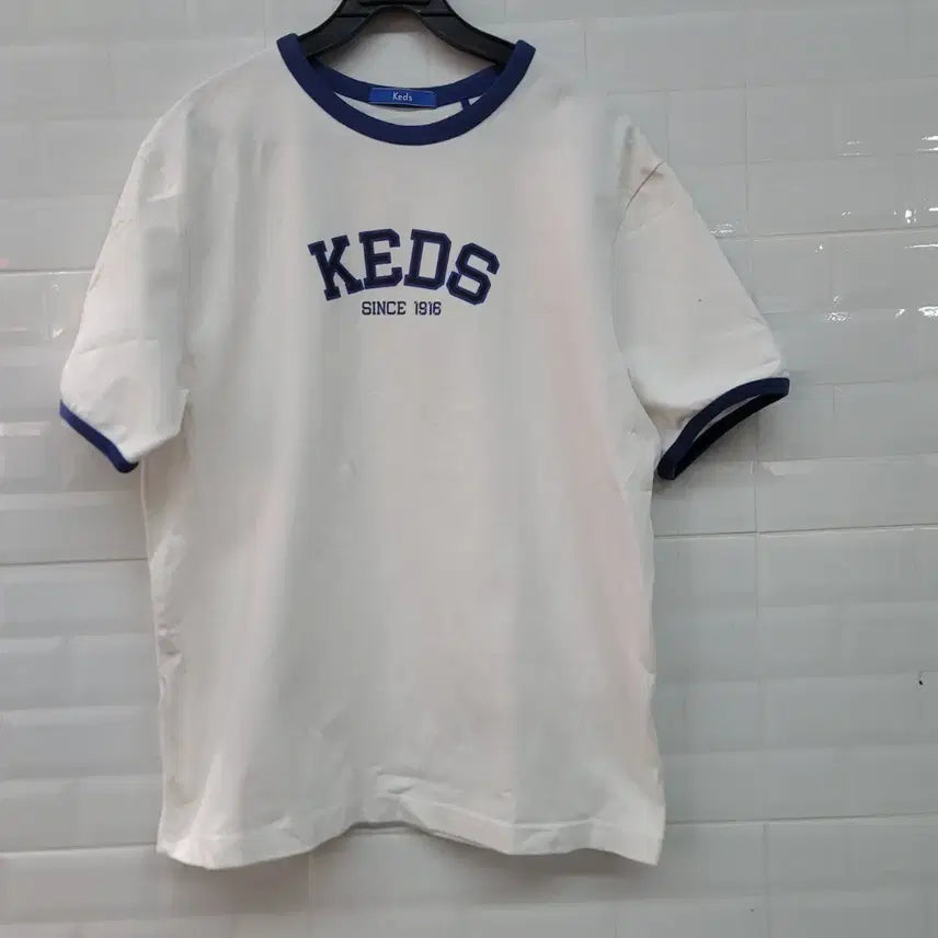 [BUNJANG] Keds White Short-Sleeve T-shirt / 케즈 흰색 반팔 티셔츠