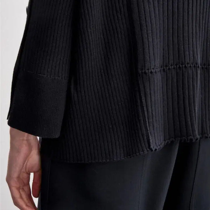 [BUNJANG] System Wool Side Button Knit Top / 한섬 24fw 시스템 울 사이드버튼 니트탑 프리