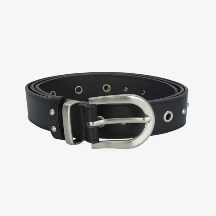 [BUNJANG] As On Twins Eyelet Belt - Black / 애즈온 벨트 twins eyelet belt 블랙