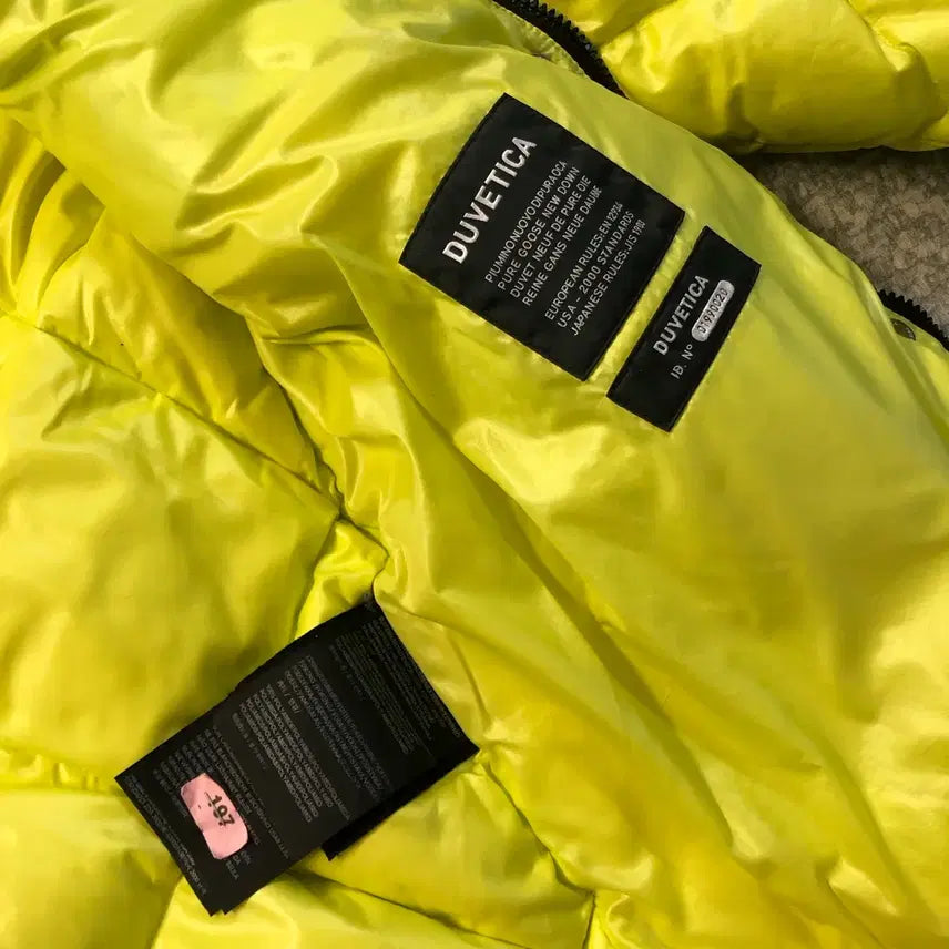 [BUNJANG] Duvetica Kiseon Gi Quilted Goose Down Padded Jacket / 듀베티카 21년 패딩 기은세 퀼팅 구스다운 139만원구입 미드 형광 몽클