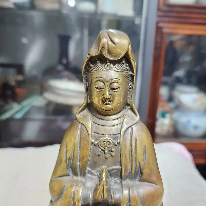 [BUNJANG] Dongje Avalokiteshvara Buddha Statue / 동제 관세음보살 불상