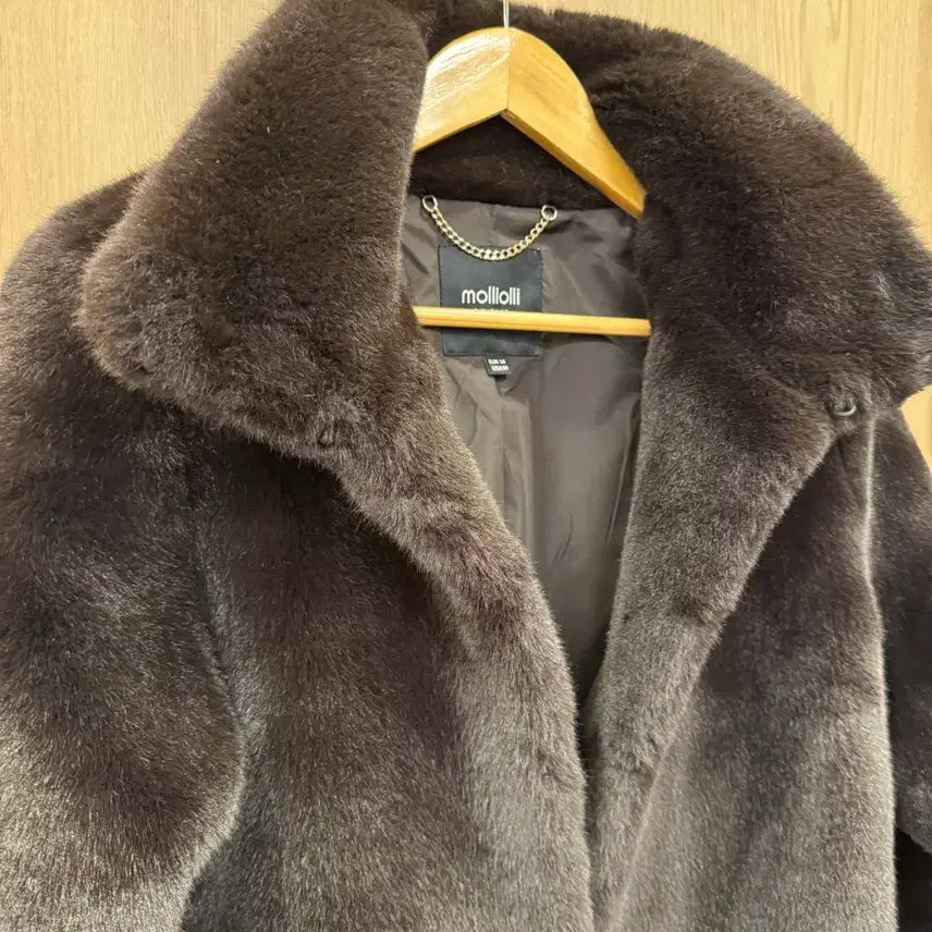 [BUNJANG] molliolli Eco-Fur Coat M / molliolli 몰리올리 에코퍼코트M
