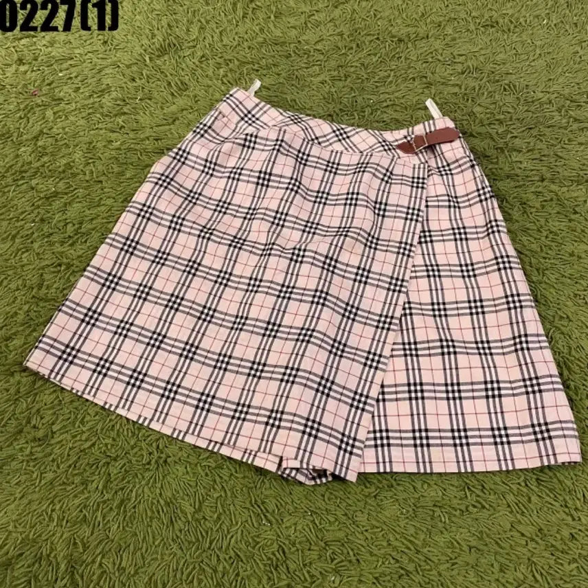 [BUNJANG] Burberry Checkered Skort 26 / 버버리 치마바지 치마반바지 랩스커트 반바지 숏팬츠 26