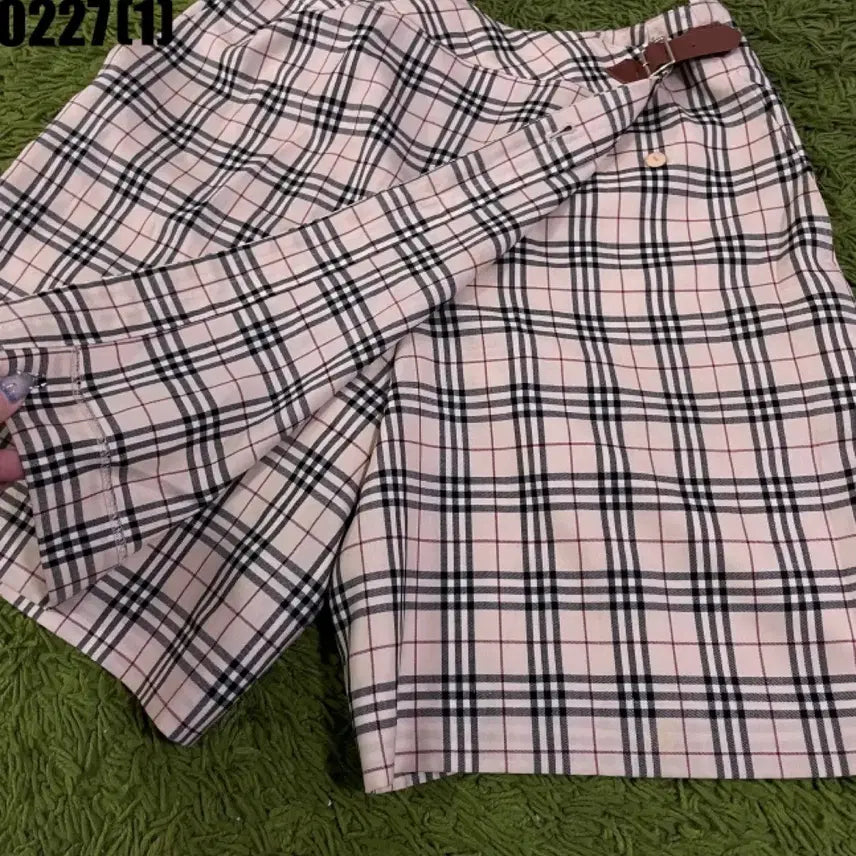 [BUNJANG] Burberry Checkered Skort 26 / 버버리 치마바지 치마반바지 랩스커트 반바지 숏팬츠 26