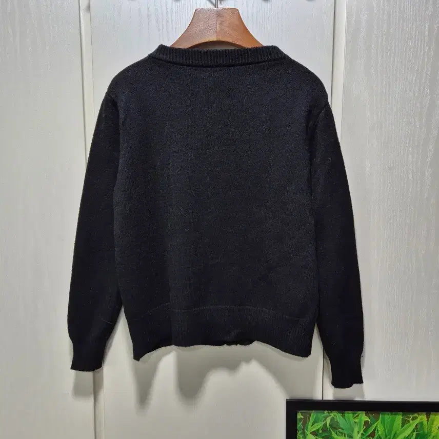 [BUNJANG] Vintage Wood Button Black Cardigan / 빈티지 우드단추 블랙 가디건