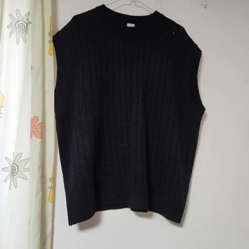 [BUNJANG] WEEKEND Oversized Black Knit Vest / 빅사이즈 WEEKEND 블랙 니트 조끼
