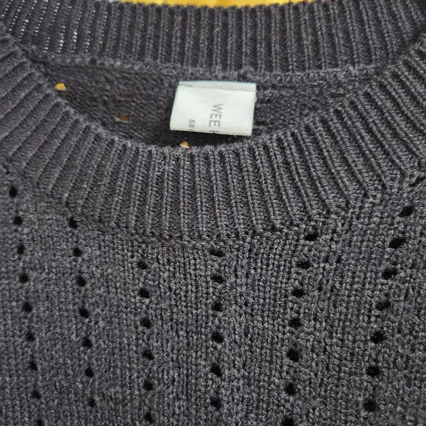 [BUNJANG] WEEKEND Oversized Black Knit Vest / 빅사이즈 WEEKEND 블랙 니트 조끼