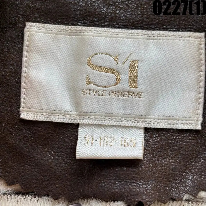 [BUNJANG] SI Brown Long Mustang Coat / SI 브라운 무스탕 롱 코트 S