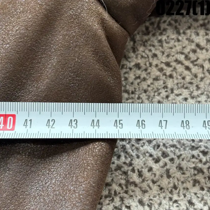 [BUNJANG] SI Brown Long Mustang Coat / SI 브라운 무스탕 롱 코트 S