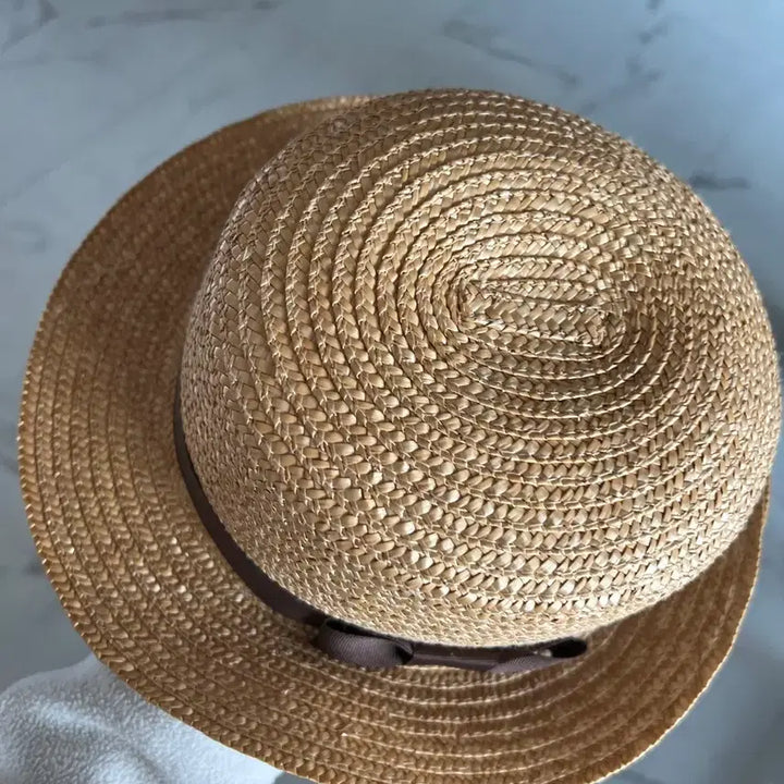 [BUNJANG] Straw Hat with Ribbon for Women / 밀짚모자 리본 장식 여성 여름 햇