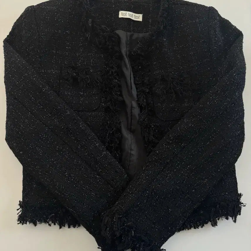 [BUNJANG] Leve Black Tweed Jacket / 레브 블랙 트위드 자켓