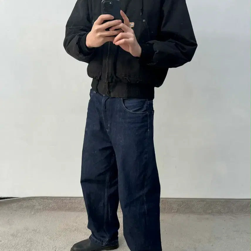 [BUNJANG] Big Smith Duck Canvas Hooded Work Jacket / [M] Big Smith duck canvas hooded work ja