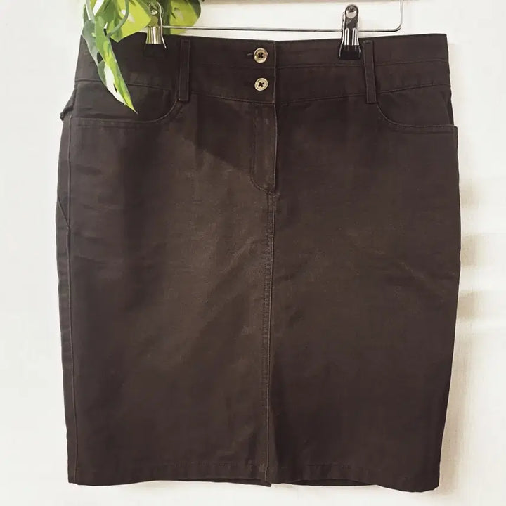 [BUNJANG] Beanpole Cotton Mini Skirt Brown / 빈폴 코튼 미니스커트 66 브라운
