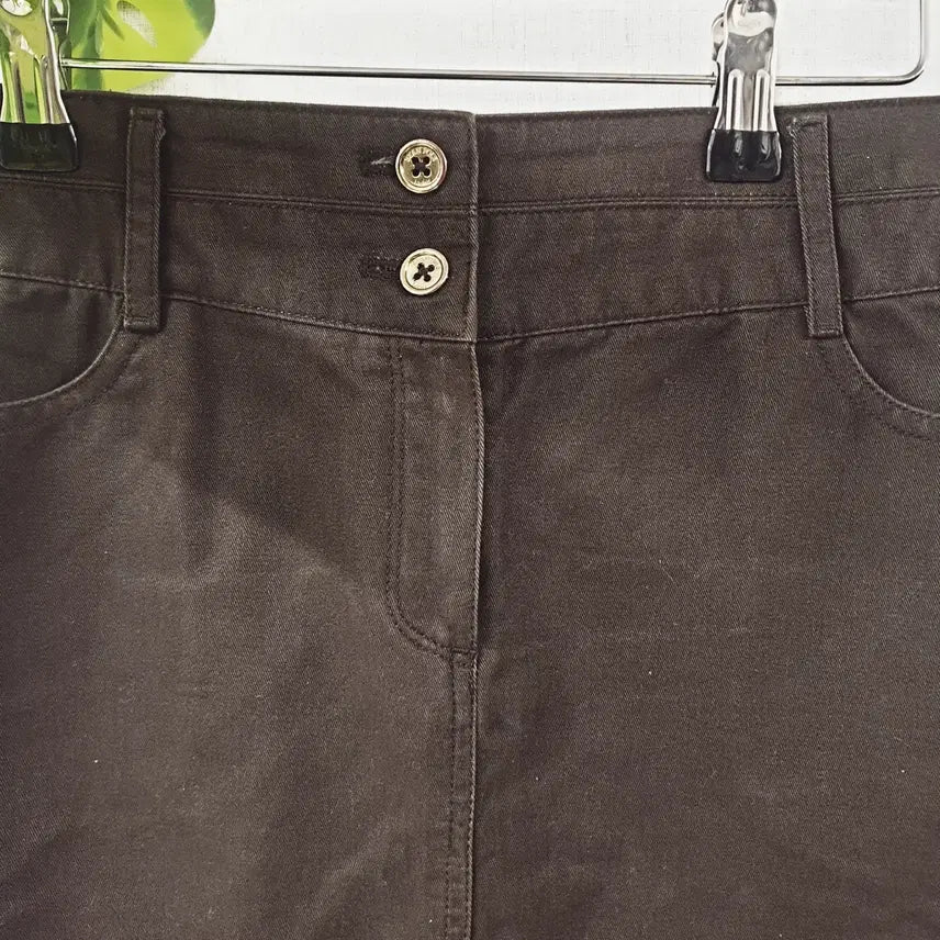 [BUNJANG] Beanpole Cotton Mini Skirt Brown / 빈폴 코튼 미니스커트 66 브라운