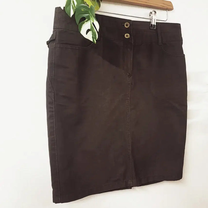 [BUNJANG] Beanpole Cotton Mini Skirt Brown / 빈폴 코튼 미니스커트 66 브라운