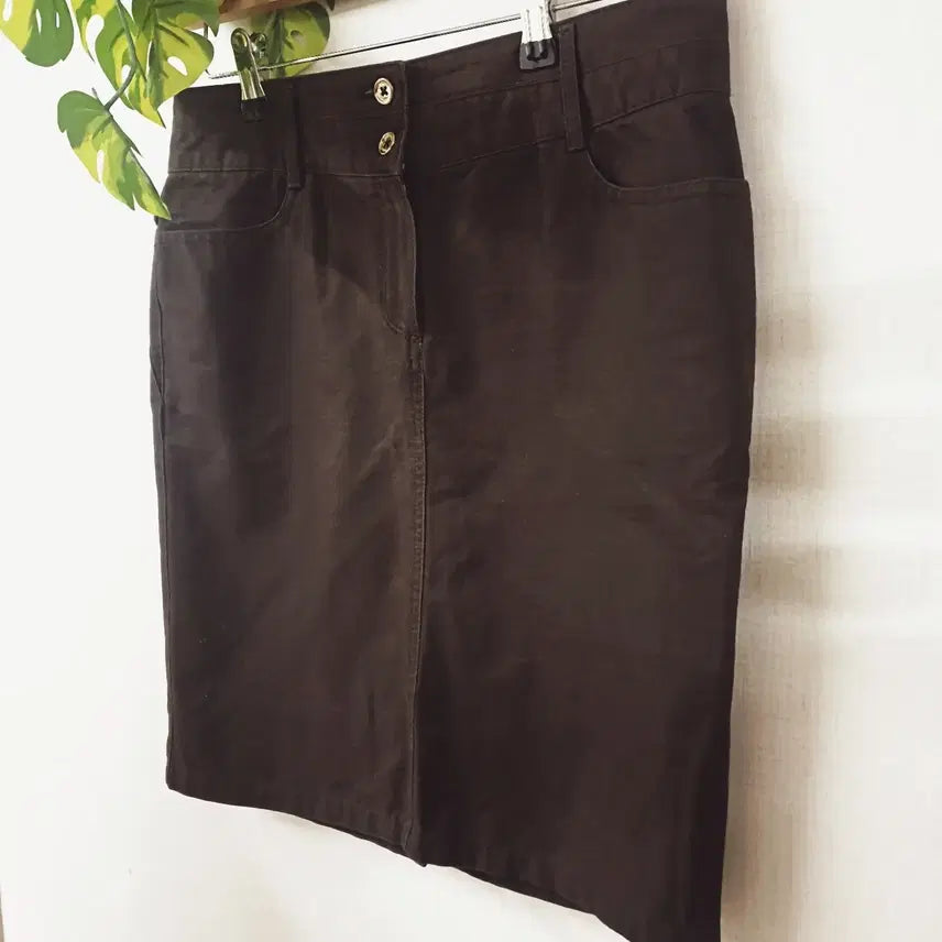 [BUNJANG] Beanpole Cotton Mini Skirt Brown / 빈폴 코튼 미니스커트 66 브라운